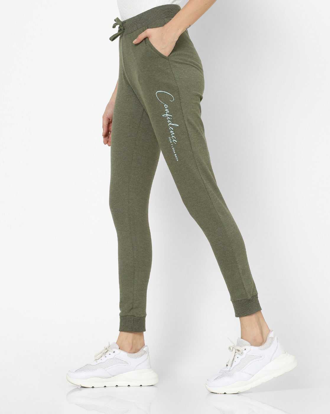 Typographic Print Joggers with Elasticated Drawcord (Yoga Pants)