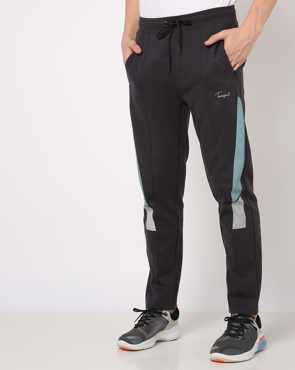 Drawstring Waist Straight Track Pants