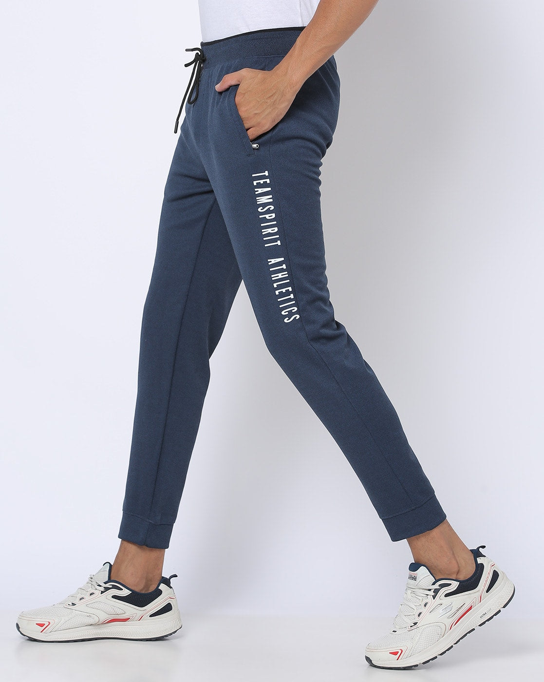 Logo Print Track Pants with Insert Pockets