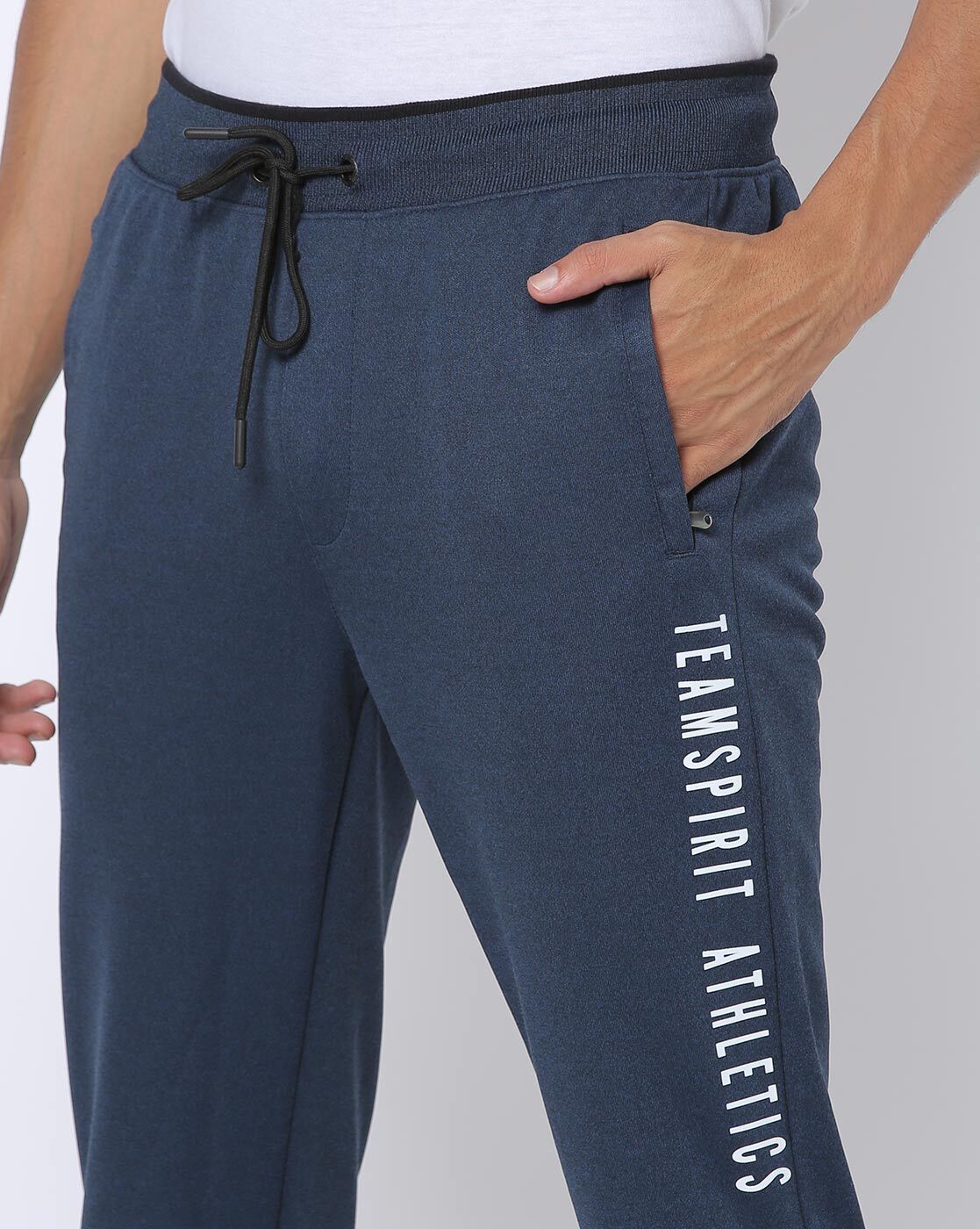 Logo Print Track Pants with Insert Pockets