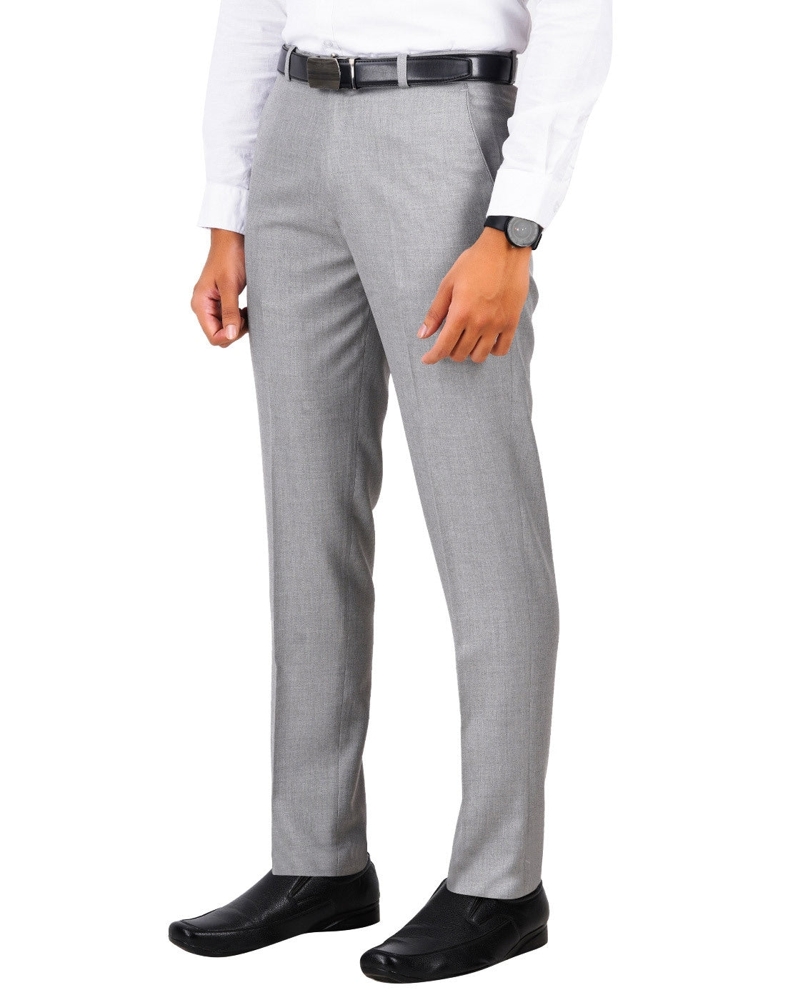 Flat-Front Straight Fit Trousers