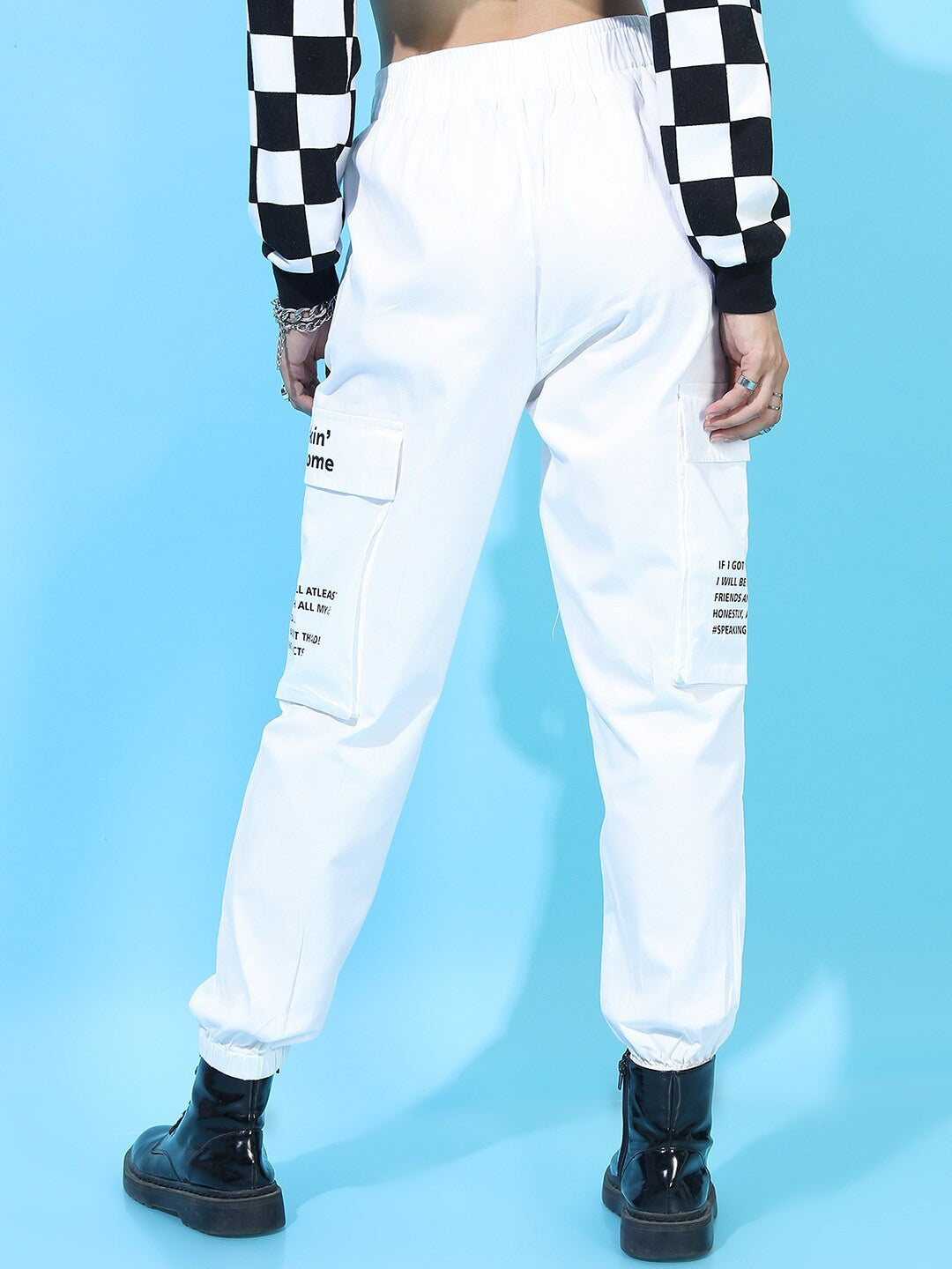 White Joggers Trousers