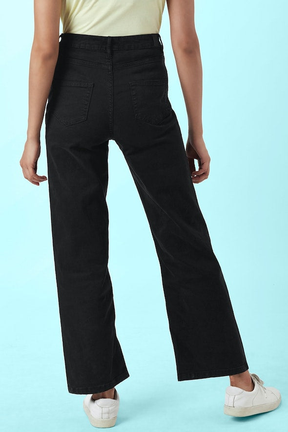 Black Wide Leg Jeans for Women