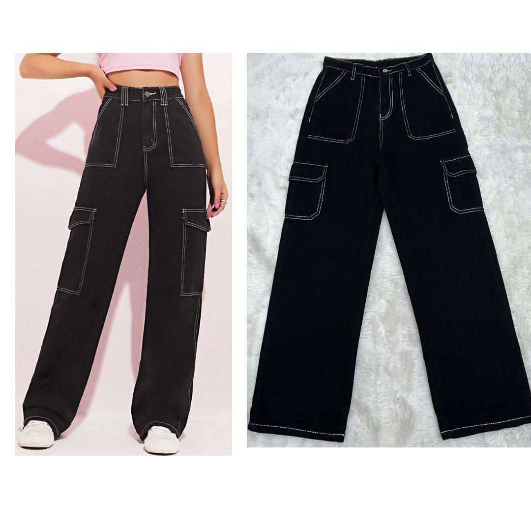 Wide Leg 6 Pocket Jeans with New Pattern