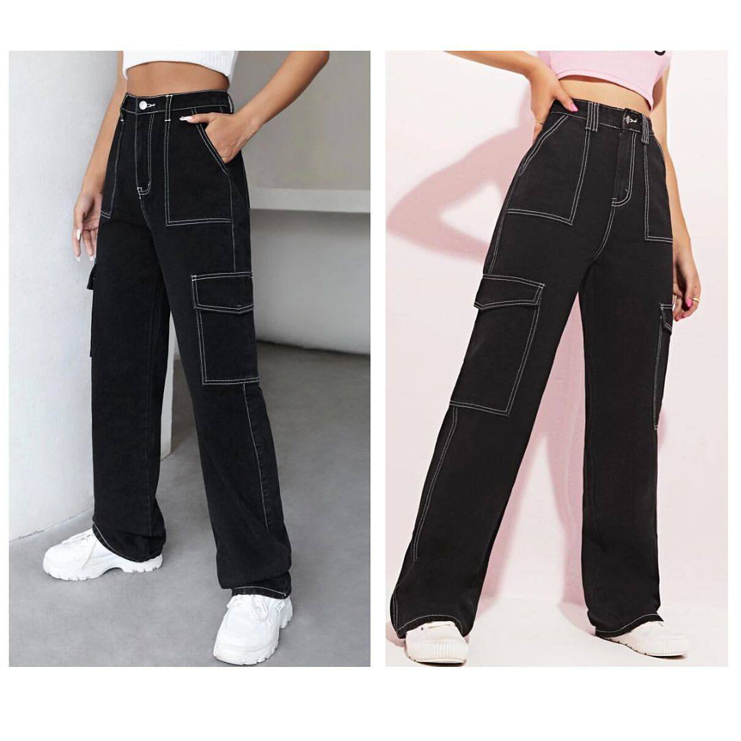 Wide Leg 6 Pocket Jeans with New Pattern