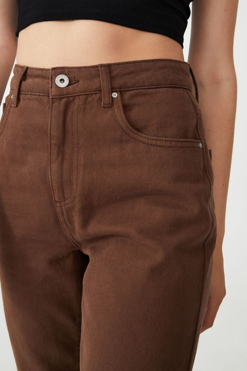 Brown Mom Fit Jeans for Woman