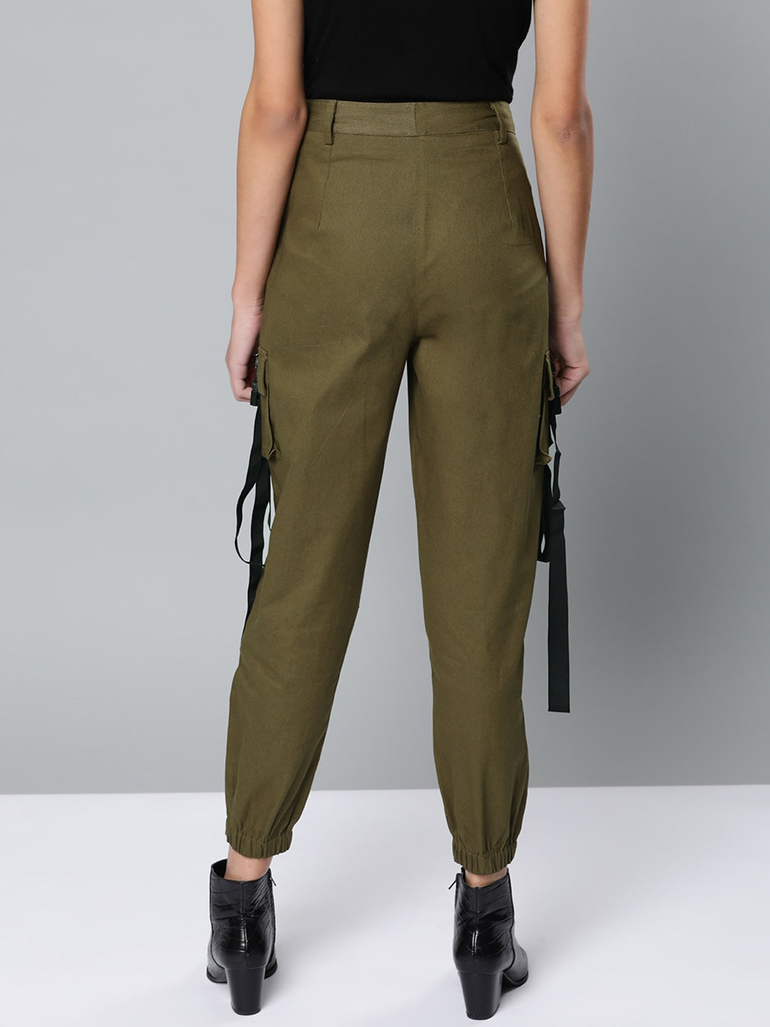 Olive Green Loose Fit Cargos